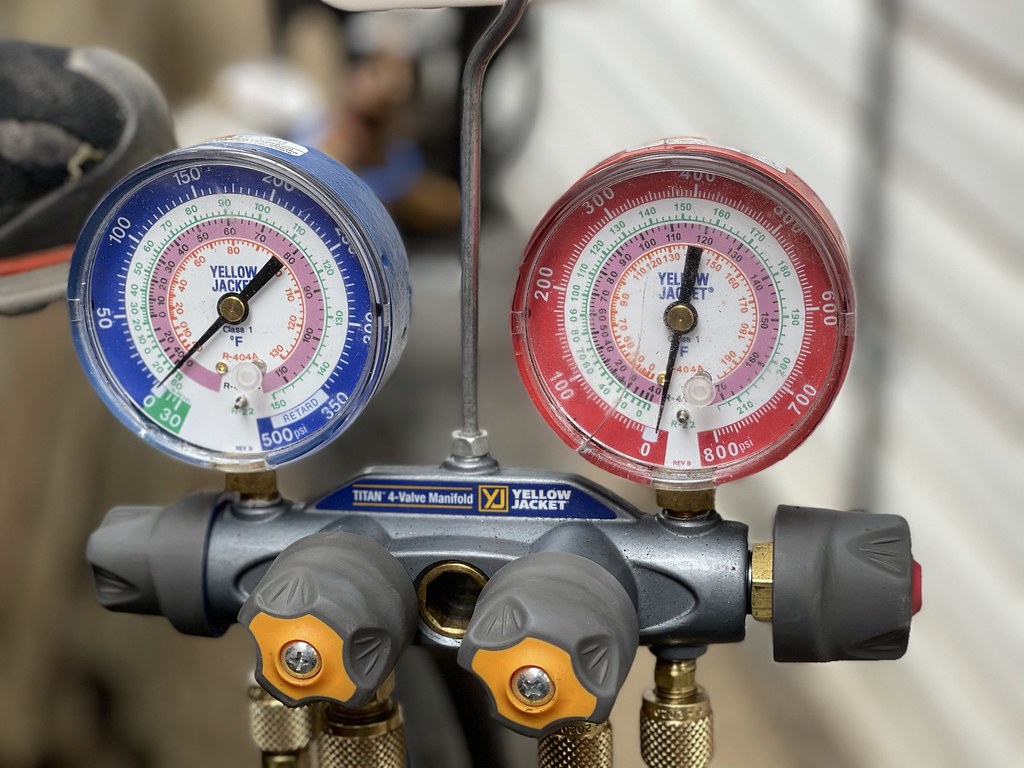 Checking refrigerant charge with manifold gauges by All Counties Refrigeration, LLC, Carson City